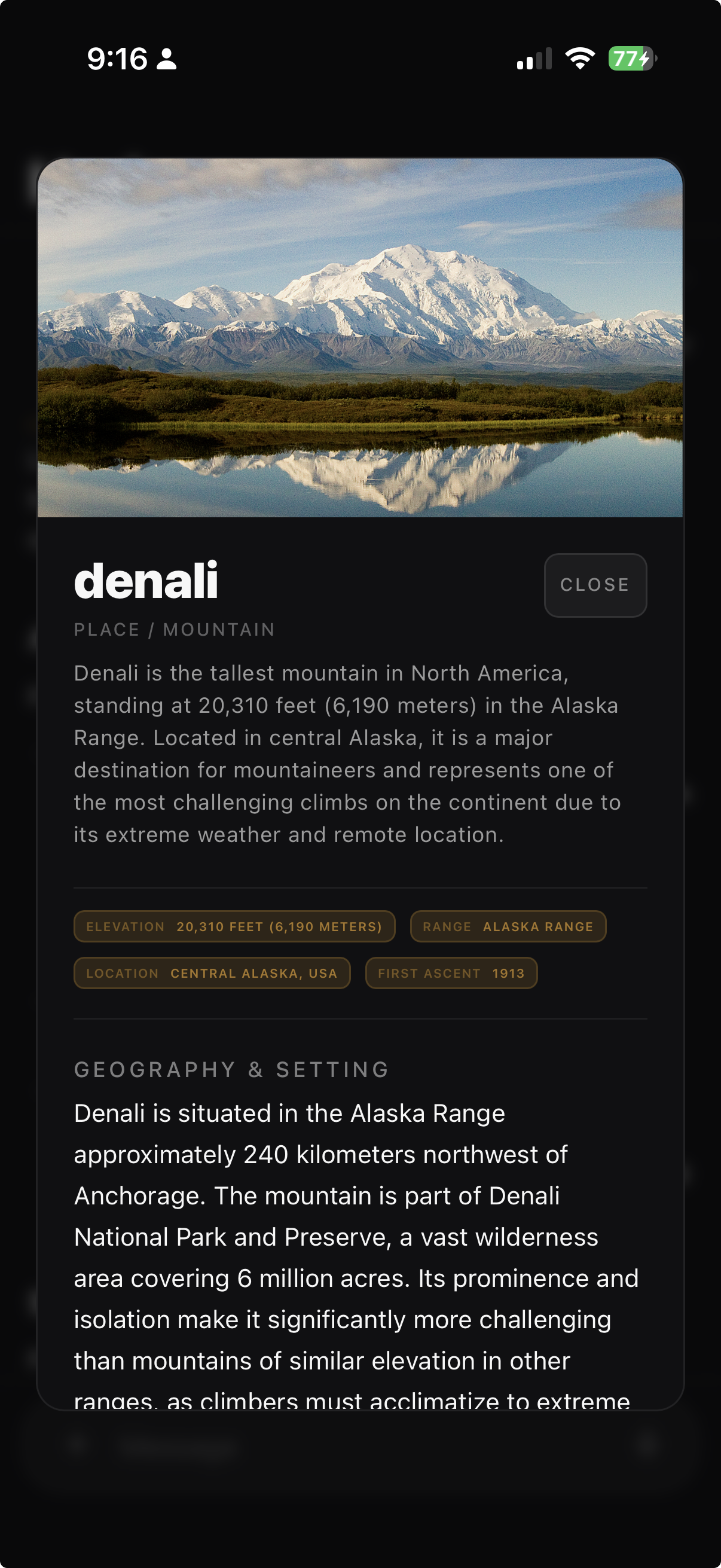AI-generated knowledge panels